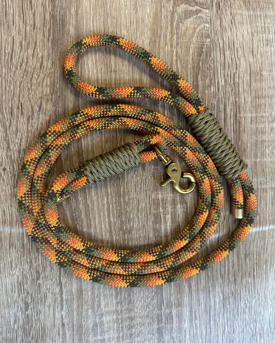 Maple Syrup 8mm Rope Lead - Autumn Edition